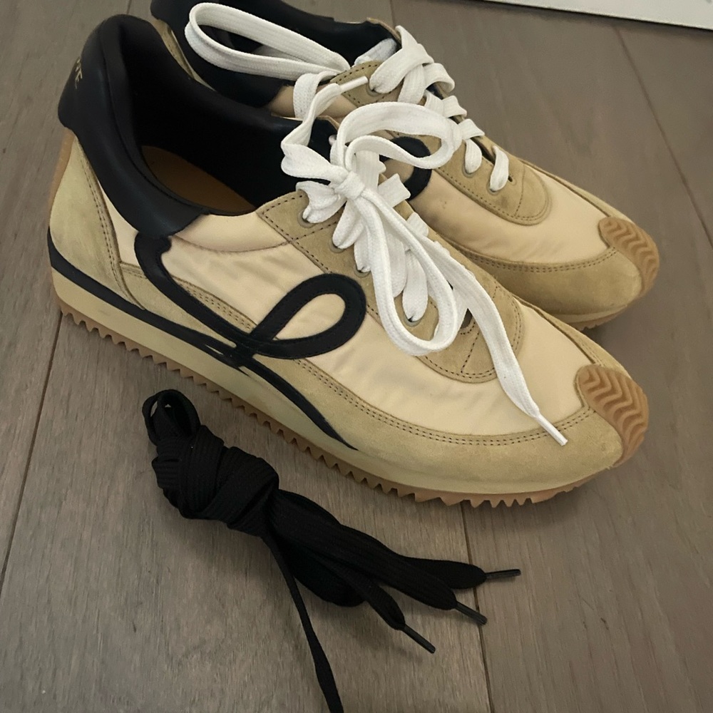 Loewe Women's Flow Runner Sneakers Nylon with Leather and Suede